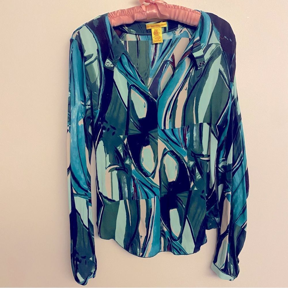 Catherine Maladrino Silk Long Sleeve Top